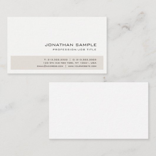 Creative legant Colors Trendy Sleek Professional Visitekaartje (Voorkant / Achterkant)