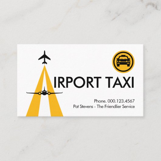 Creative Letter-A Airport Runway Visitekaartje (Voorkant)