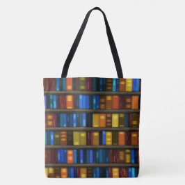 Creative Library Books Design Canvas tas
