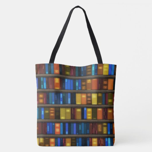 Creative Library Books Design Canvas tas (Achterkant)