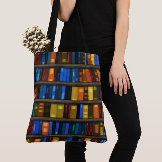 Creative Library Books Design Canvas tas (Dichtbij)