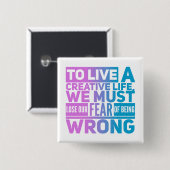 Creative Life - Square Button (Voorkant /achterkant)