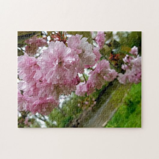 Creative light roze boombloem puzzel (Horizontaal)
