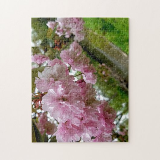 Creative light roze boombloem puzzel legpuzzel (Verticaal)