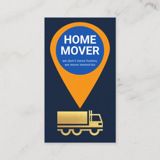 Creative Location Icon Home Moving Service Visitekaartje (Voorkant)