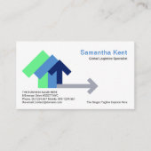 Creative Logistic Transport Arrows de Invoer Uitvo Visitekaartje (Voorkant)