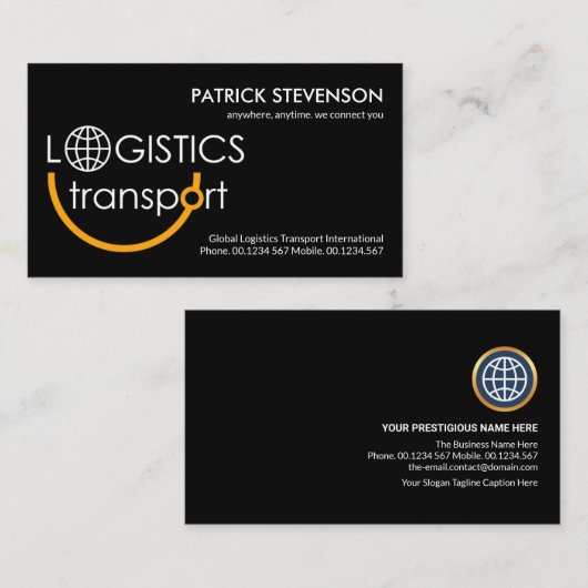 Creative Logistics Transport Signage New Startup Visitekaartje (Voorkant / Achterkant)