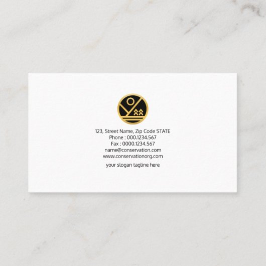 Creative Luminescent Oil Spill Environment Visitekaartje (Achterkant)