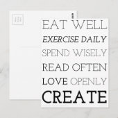 Creative Mantra Print Briefkaart (Voorkant / Achterkant)