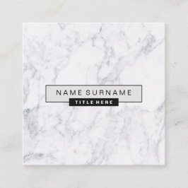 Creative Marble Light Grey Square Visitekaartjes