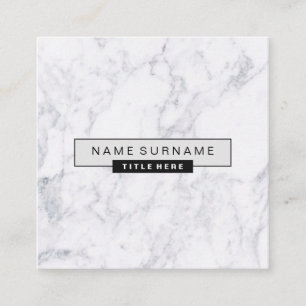 Creative Marble Light Grey Square Visitekaartjes