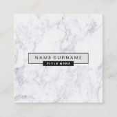 Creative Marble Light Grey Square Visitekaartjes (Voorkant)