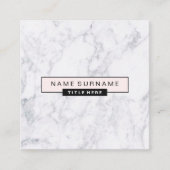 Creative Marble Pastel Pink Square Visitekaartjes (Voorkant)