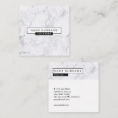 Creative Marble White Square Visitekaartjes (Voorkant / Achterkant)