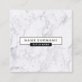 Creative Marble White Square Visitekaartjes (Voorkant)