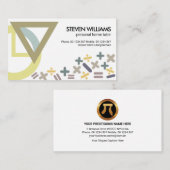 Creative Mathematics Symbols Motif Tiller Visitekaartje (Voorkant / Achterkant)
