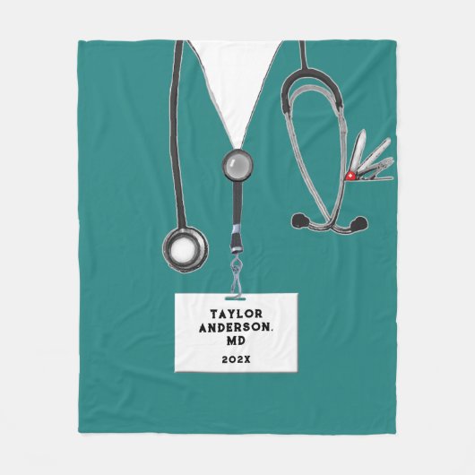 Creative Medical Doctor Fleece Blanket (Voorkant)