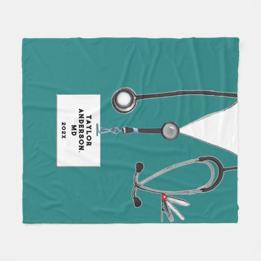 Creative Medical Doctor Fleece Blanket (Voorkant (Horizontaal))
