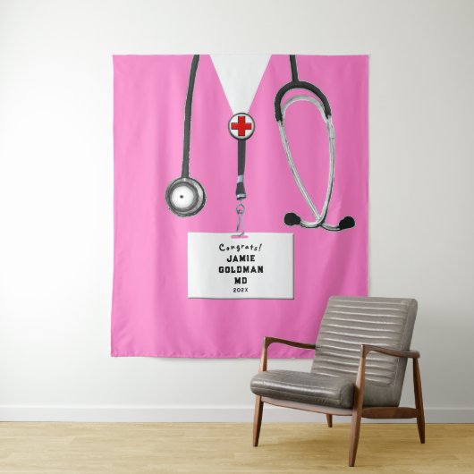 Creative Medical School Afstuderen Gefeliciteerd Wandkleed (In situ)