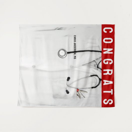 Creative Medical School Afstuderen Gefeliciteerd Wandkleed (Voorkant (horizontaal))