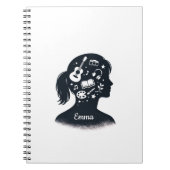Creative Mind Silhouette | Personalized Artistic  Notitieboek (Voorkant)