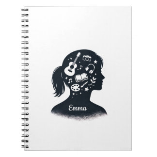 Creative Mind Silhouette | Personalized Artistic  Notitieboek