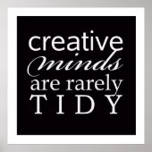 Creative Minds Rarely Tidy Kantoor Studio-Poster Poster (Voorkant)