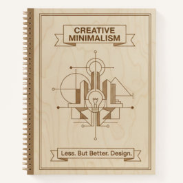 Creative Minimalism Less But Better Wood Journal Notitieboek