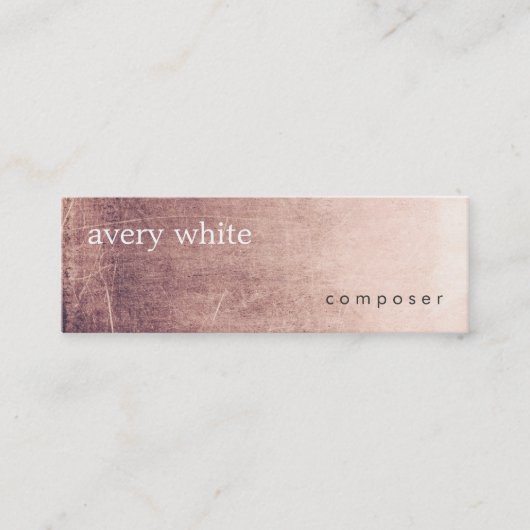 Creative Minimalist Aged Texture Kijk Mini Visitekaartje (Voorkant)