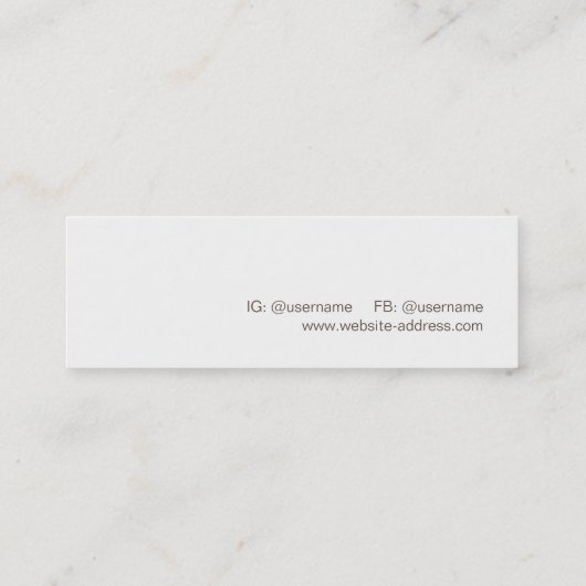 Creative Minimalist Aged Texture Kijk Mini Visitekaartje (Achterkant)