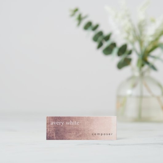 Creative Minimalist Aged Texture Kijk Mini Visitekaartje (Staand voorkant)