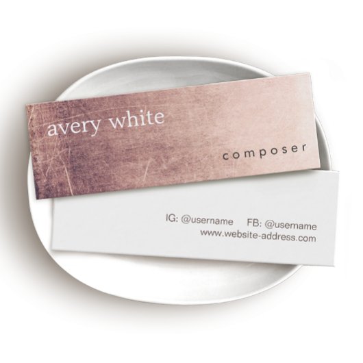 Creative Minimalist Aged Texture Kijk Mini Visitekaartje