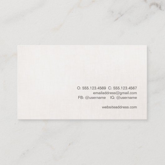 Creative Minimalist Aged Texture Kijk Visitekaartje (Achterkant)