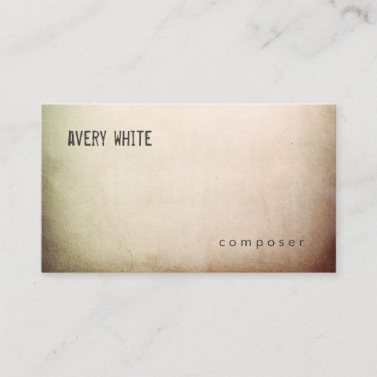 Creative Minimalist Aged Texture Kijk Visitekaartje (Voorkant)