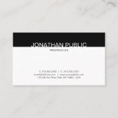 Creative minimalist Black and White Trendy Plain Visitekaartje (Voorkant)