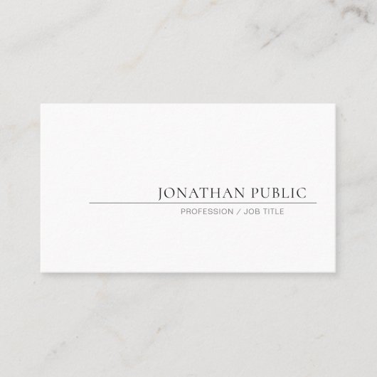 Creative minimalist Design Elegant Plain Trendy Visitekaartje (Voorkant)