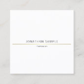 Creative minimalist Design Gold Plain Luxury Vierkante Visitekaartje (Voorkant)