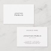 Creative minimalist Design Modern Fine Plain Chic Visitekaartje (Voorkant / Achterkant)