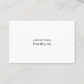 Creative minimalist Design Modern Fine Plain Chic Visitekaartje (Voorkant)