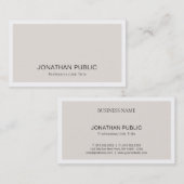 Creative minimalist Design Modern Plain Trendy Visitekaartje (Voorkant / Achterkant)
