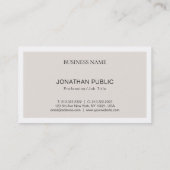 Creative minimalist Design Modern Plain Trendy Visitekaartje (Achterkant)