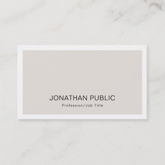 Creative minimalist Design Modern Plain Trendy Visitekaartje (Voorkant)
