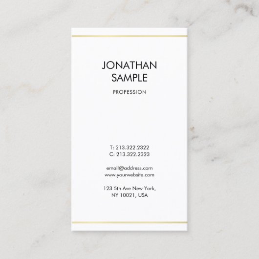 Creative minimalist Design Modern Professional Visitekaartje (Voorkant)