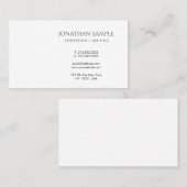 Creative minimalist Design Modern Trendy Plain Visitekaartje (Voorkant / Achterkant)