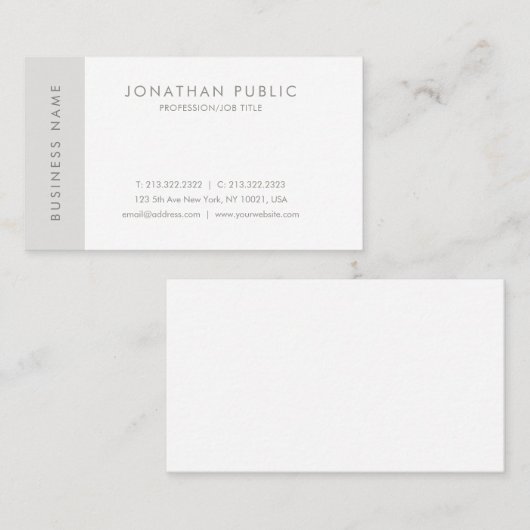 Creative minimalist Design Moderne Simple Plain To Visitekaartje (Voorkant / Achterkant)