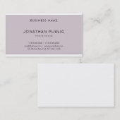 Creative minimalist Design Modish Paarse Luxury Visitekaartje (Voorkant / Achterkant)