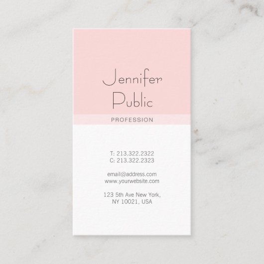 Creative minimalist Luxury Design Professional Visitekaartje (Voorkant)