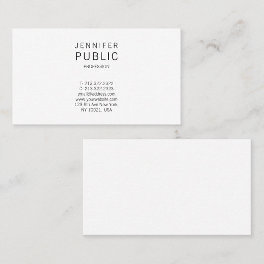 Creative minimalist Modern Clean Professional Visitekaartje (Voorkant / Achterkant)