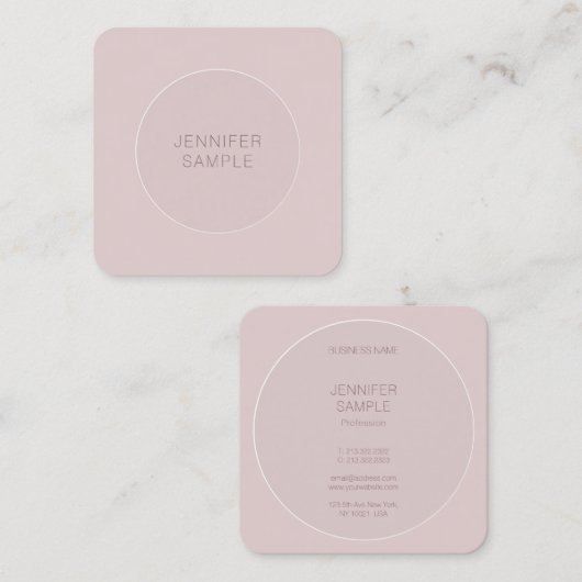 Creative minimalist Modern Elegant Simple Sjabloon Vierkante Visitekaartje (Voorkant / Achterkant)