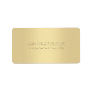 Creative minimalist Modern Gold Professional Plain Etiket